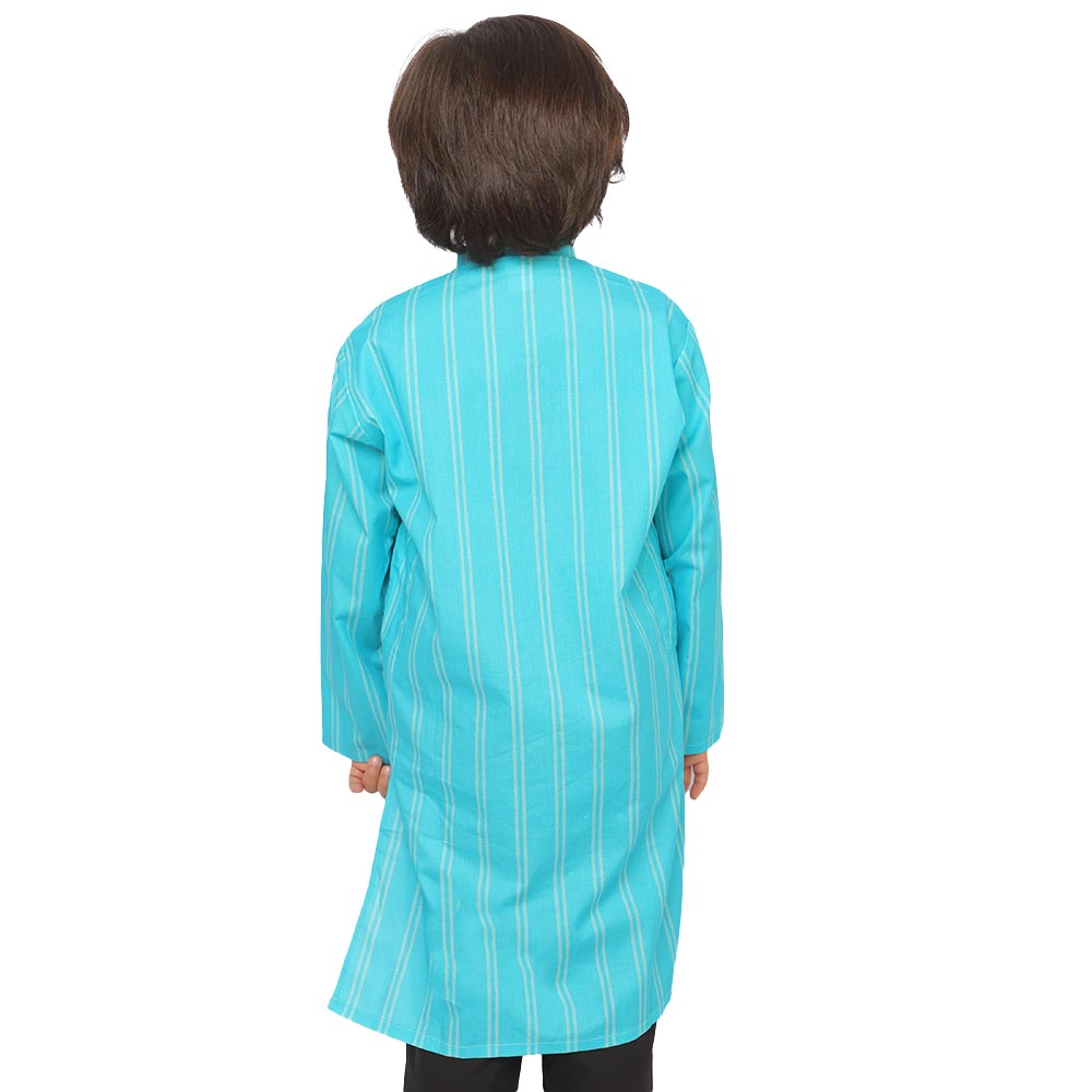 Boys Digital Print Kurta Decent - Blue