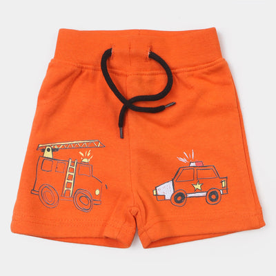Infant Boys Knitted Short Car - Carrot