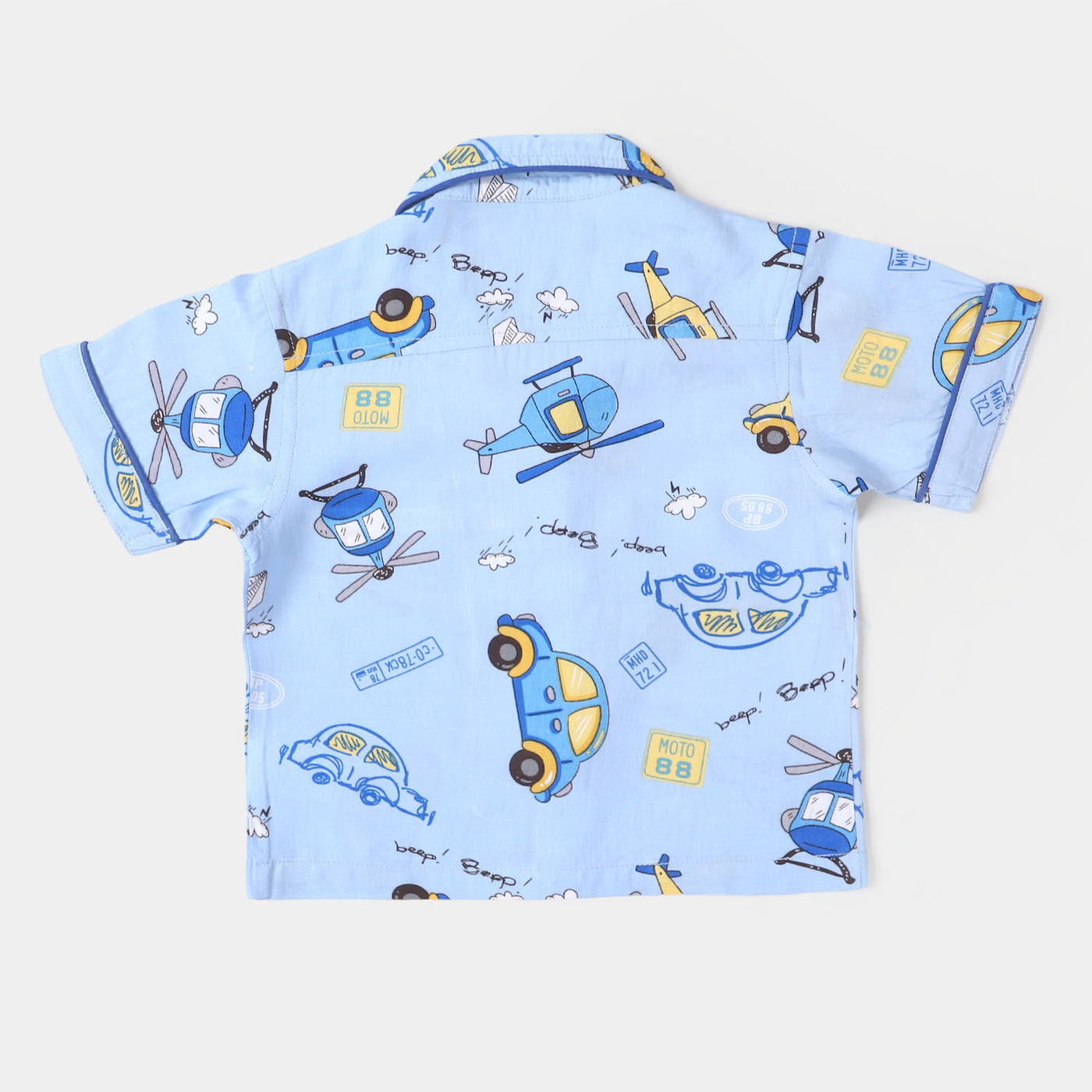 Infant Boys Woven Night Car Dress - Blue