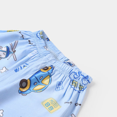 Infant Boys Woven Night Car Dress - Blue