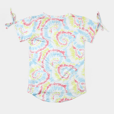 Girls Cotton T-Shirt  - Multi