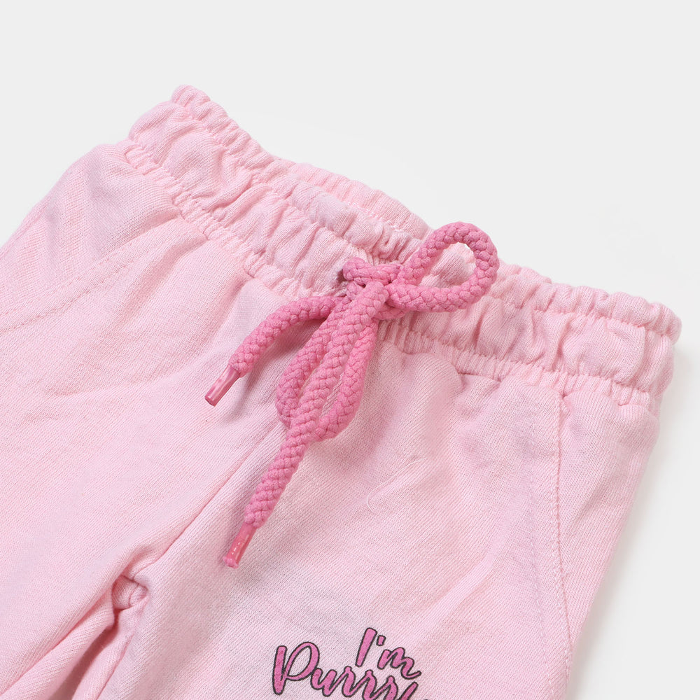Infant Girls Terry Pajama Purrrfect - Mary Rose