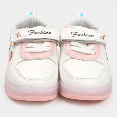 Girls Sneakers With Multi Lights Effects | White