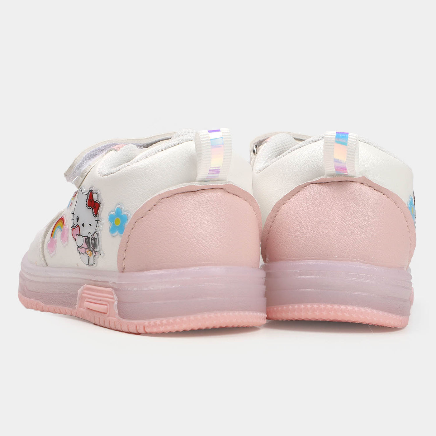 Girls Sneakers With Multi Lights Effects | White