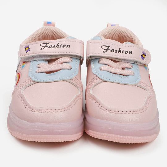 Girls Sneakers With Light Effect | Pink