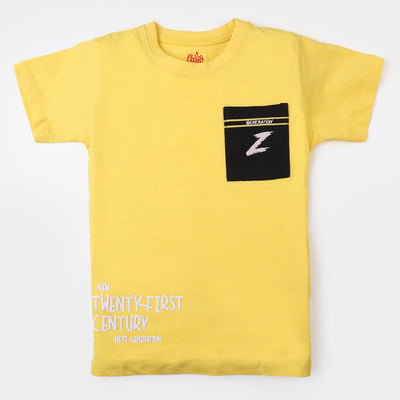 Boys Cotton T-Shirt  New Generation - Yellow