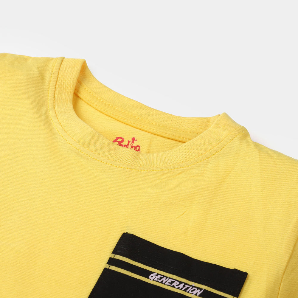 Boys Cotton T-Shirt  New Generation - Yellow