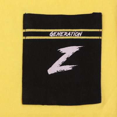 Boys Cotton T-Shirt  New Generation - Yellow