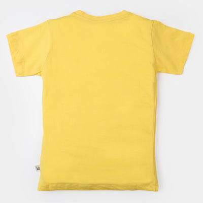 Boys Cotton T-Shirt  New Generation - Yellow