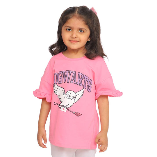 Girls T-Shirt Hogwarts - Pink