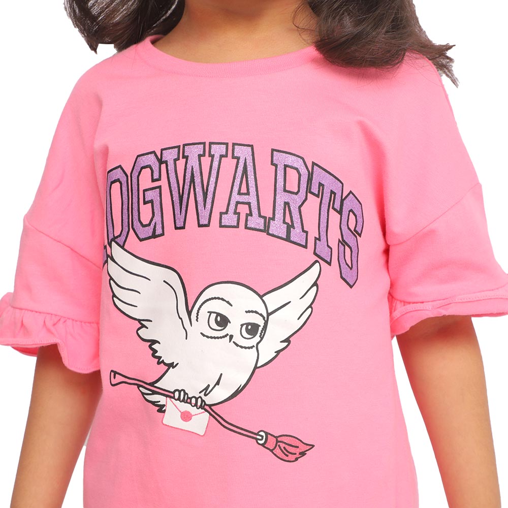 Girls T-Shirt Hogwarts - Pink