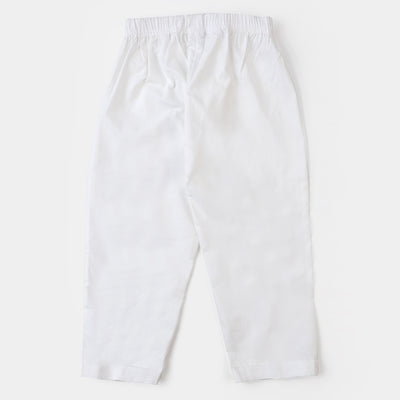 Girls Cotton Eastern Pant - White