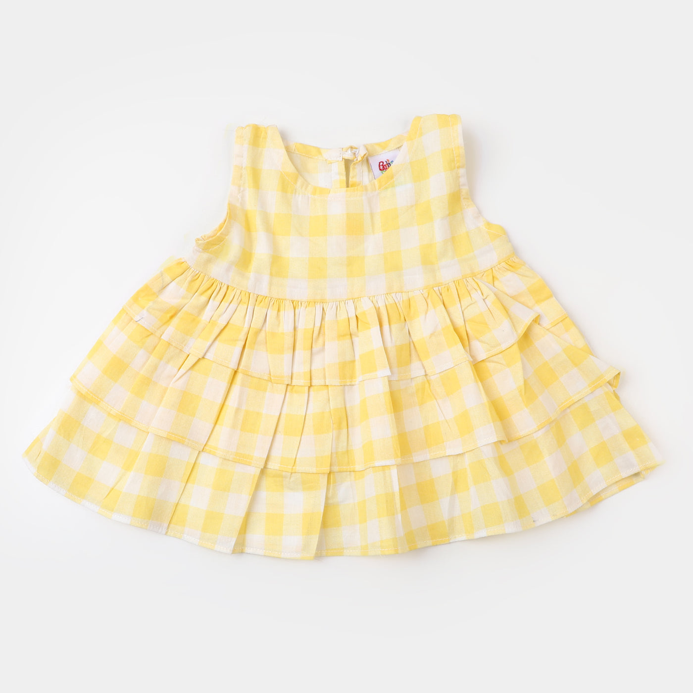 Infant Girls Casual Top Checks | Yellow