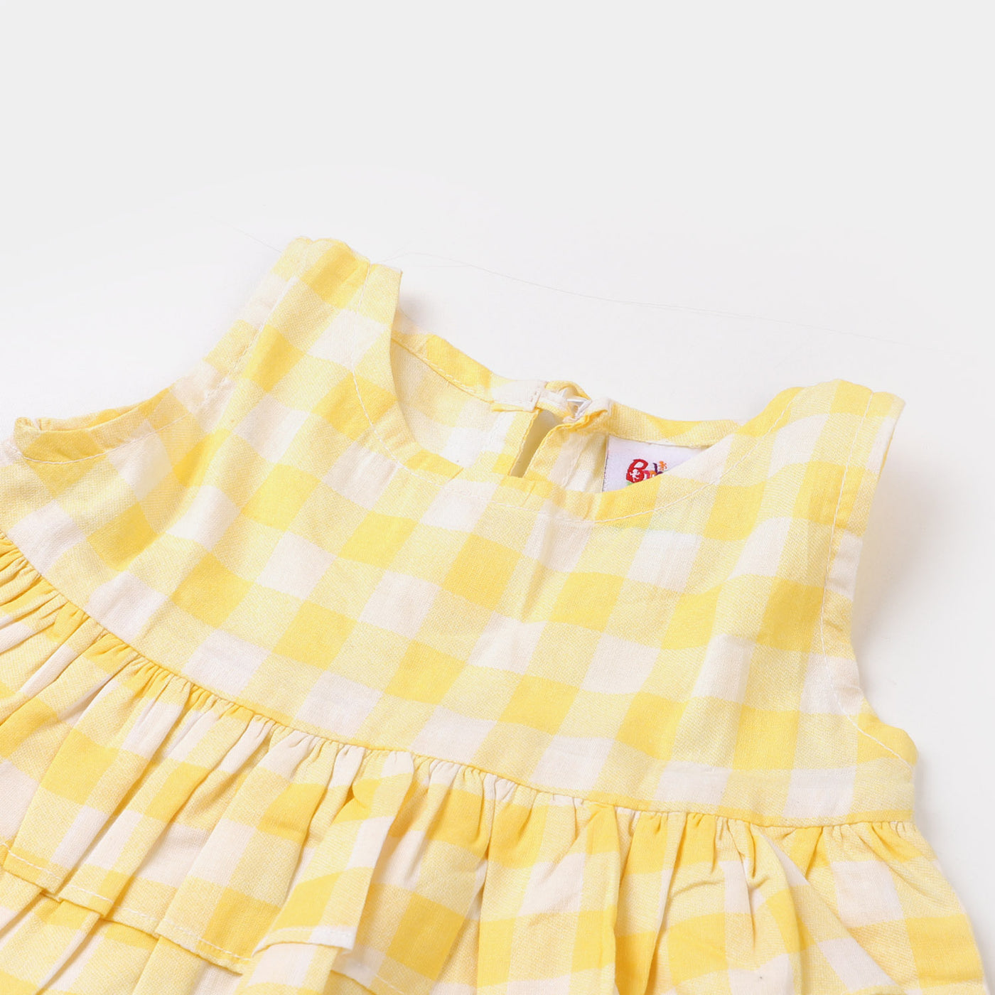 Infant Girls Casual Top Checks | Yellow