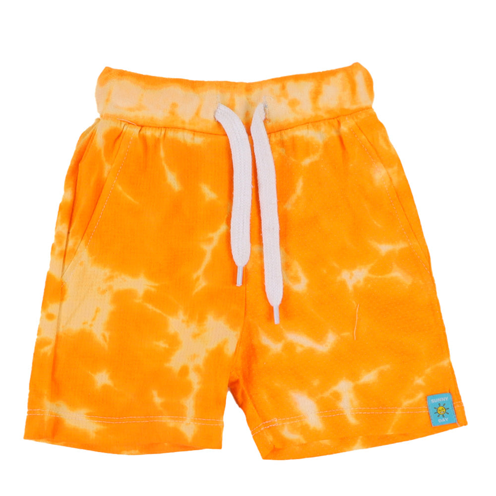 Infant Boys Knitted Short TIE DYE - ORANGE