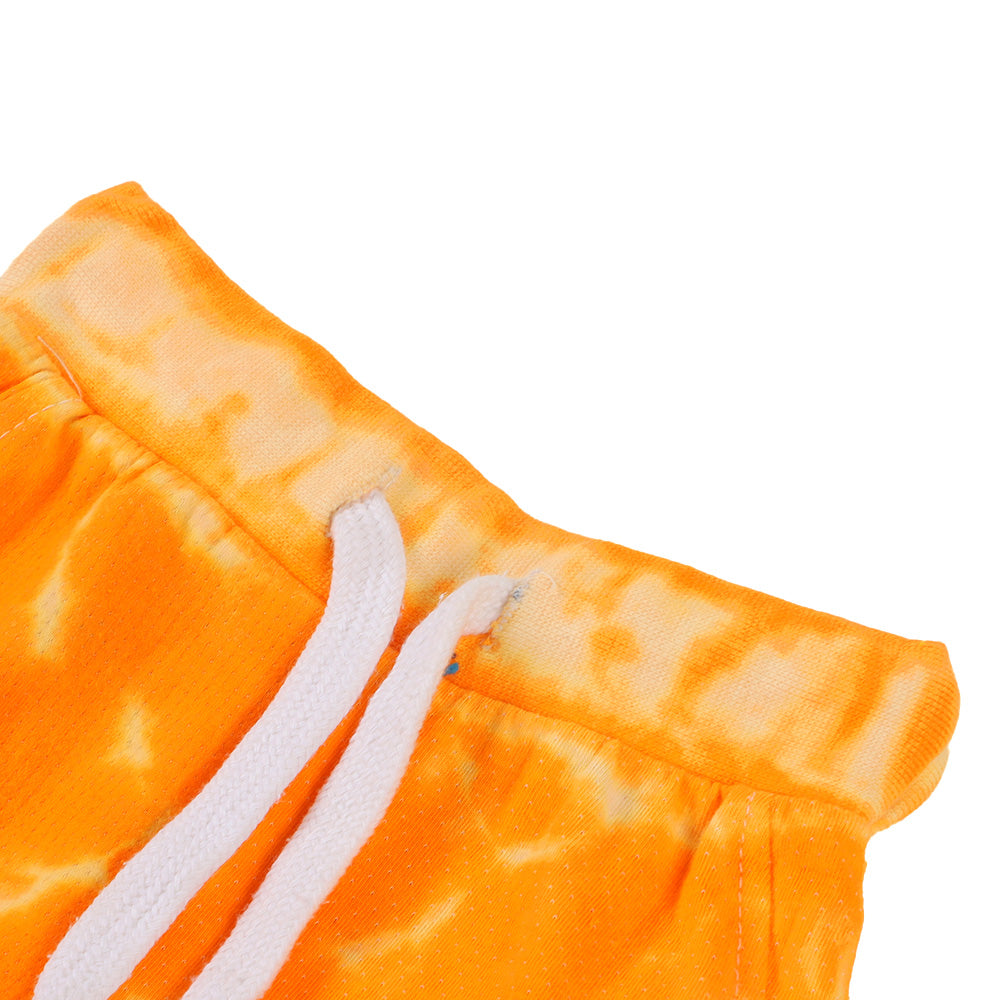 Infant Boys Knitted Short TIE DYE - ORANGE