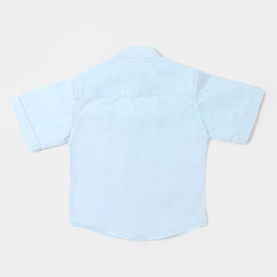 Infant Boys Cotton Casual Shirt Fun Saurus - SKY BLUE