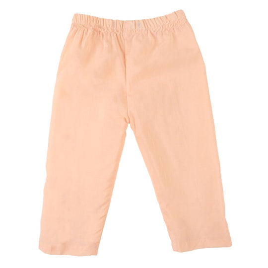 Infant Boys Screen Print Kurta Pajama Suit - Peach