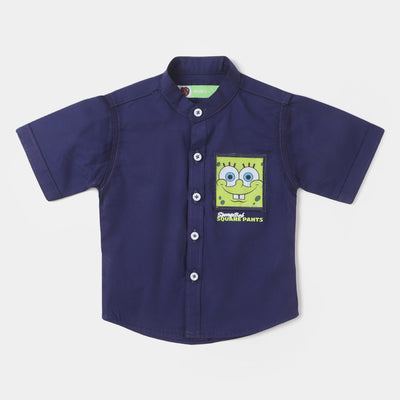 Infant Boys Cotton Casual Shirt Character - NAVY