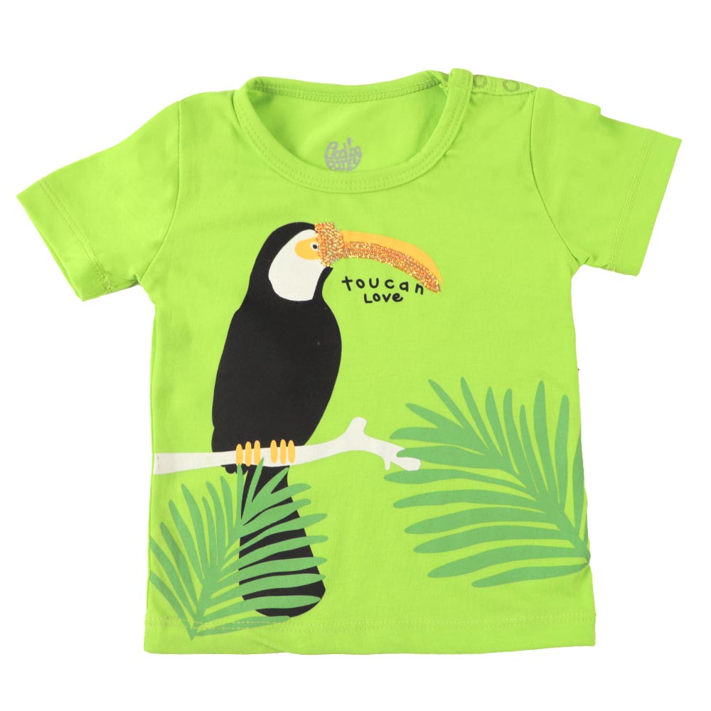 Infant Girls T-Shirt Toucan Love - Green