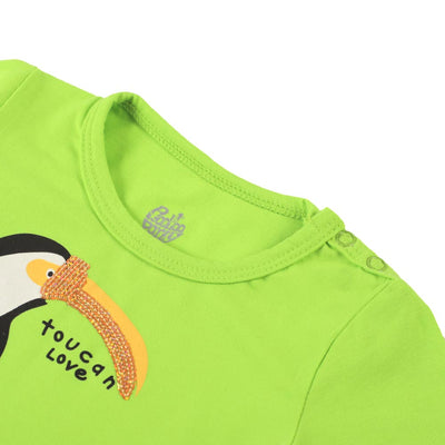 Infant Girls T-Shirt Toucan Love - Green