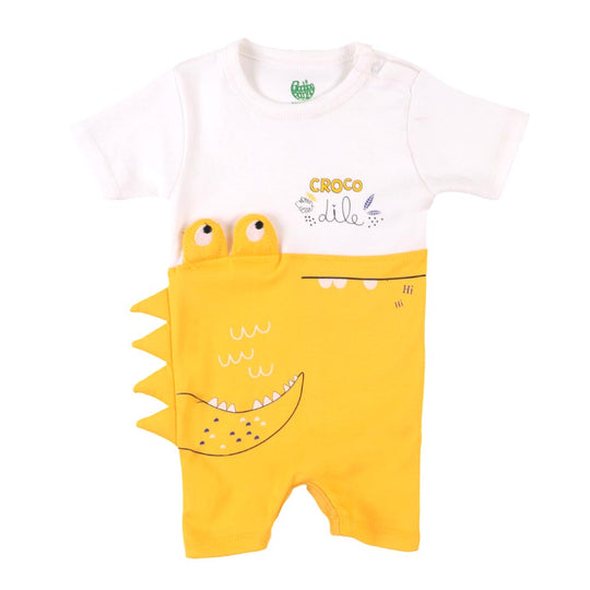 Infant Boys Romper Croco - White/Citr