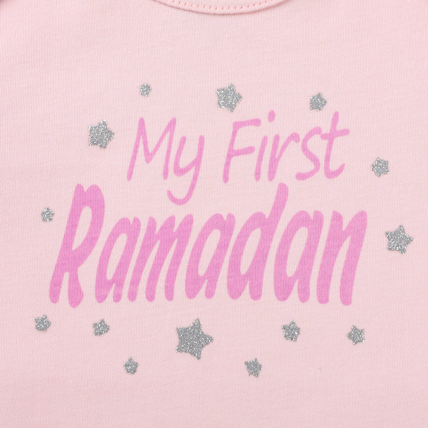 Infant Unisex Cotton Romper My First Ramadan - Pink Marsh