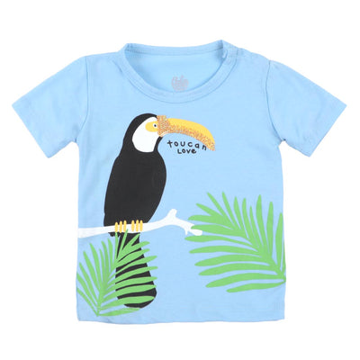 Infant Girls T-Shirt Toucan Love - Light Blue