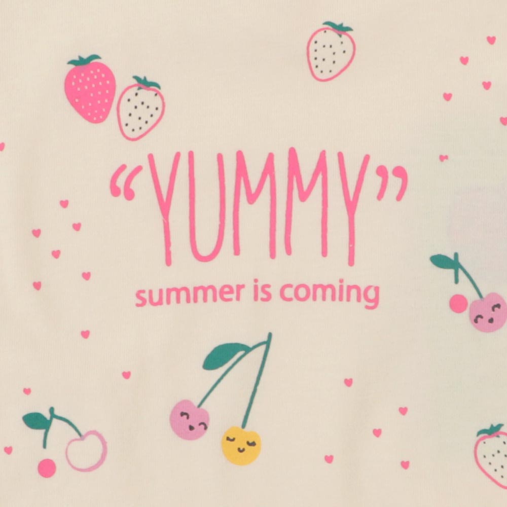 Infant Girls T-Shirt Yummy - Cream