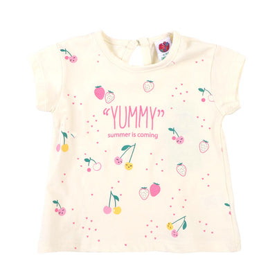 Infant Girls T-Shirt Yummy - Cream