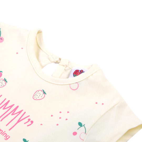 Infant Girls T-Shirt Yummy - Cream