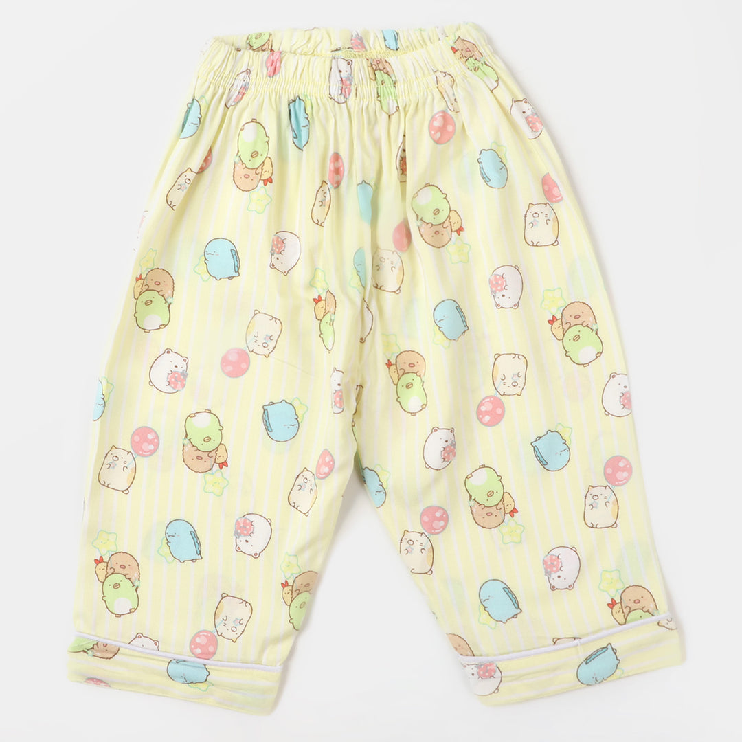 Infant Girls Woven Night Dress Yellow Star - Lime