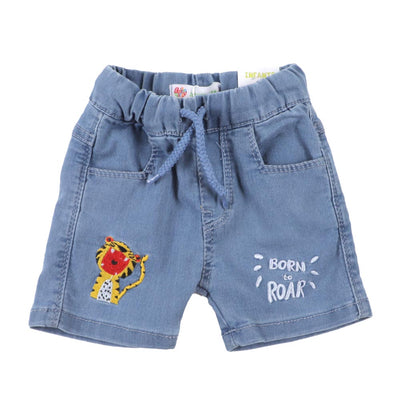 Infant Boys Short Denim Tiger EMB - Ice Blue