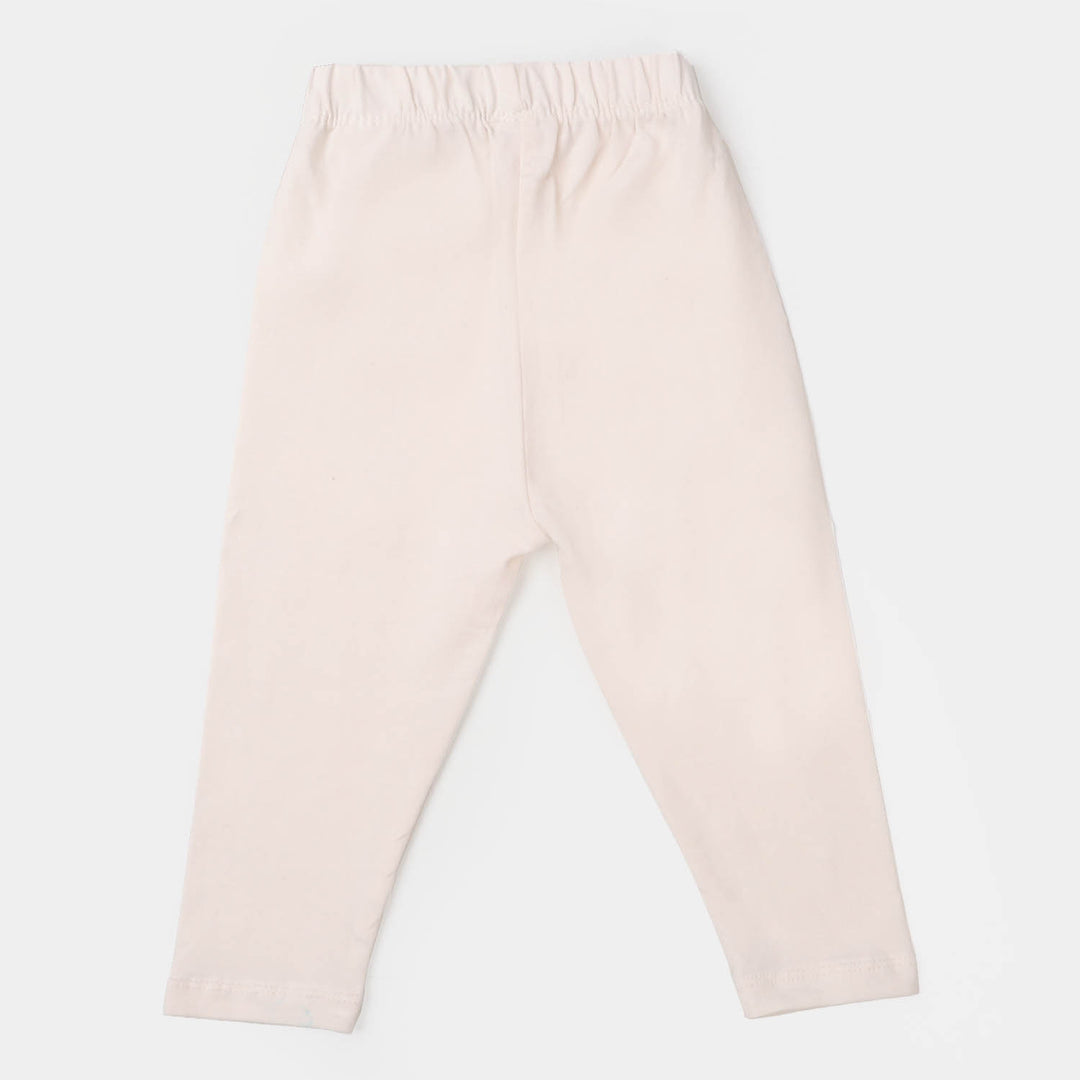 Infant Girls Plain Tights - Butter Cream