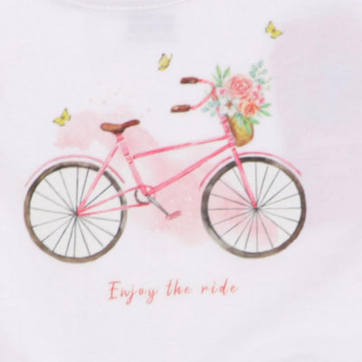 Girls T-Shirt Ride - Bright White