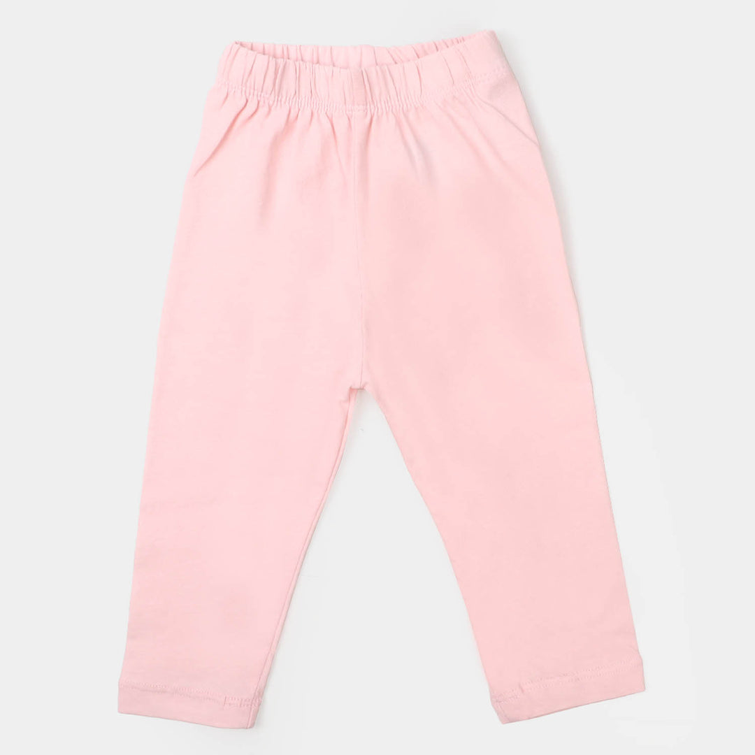 Infant Girls Jersey Plain Tights - Light Pink