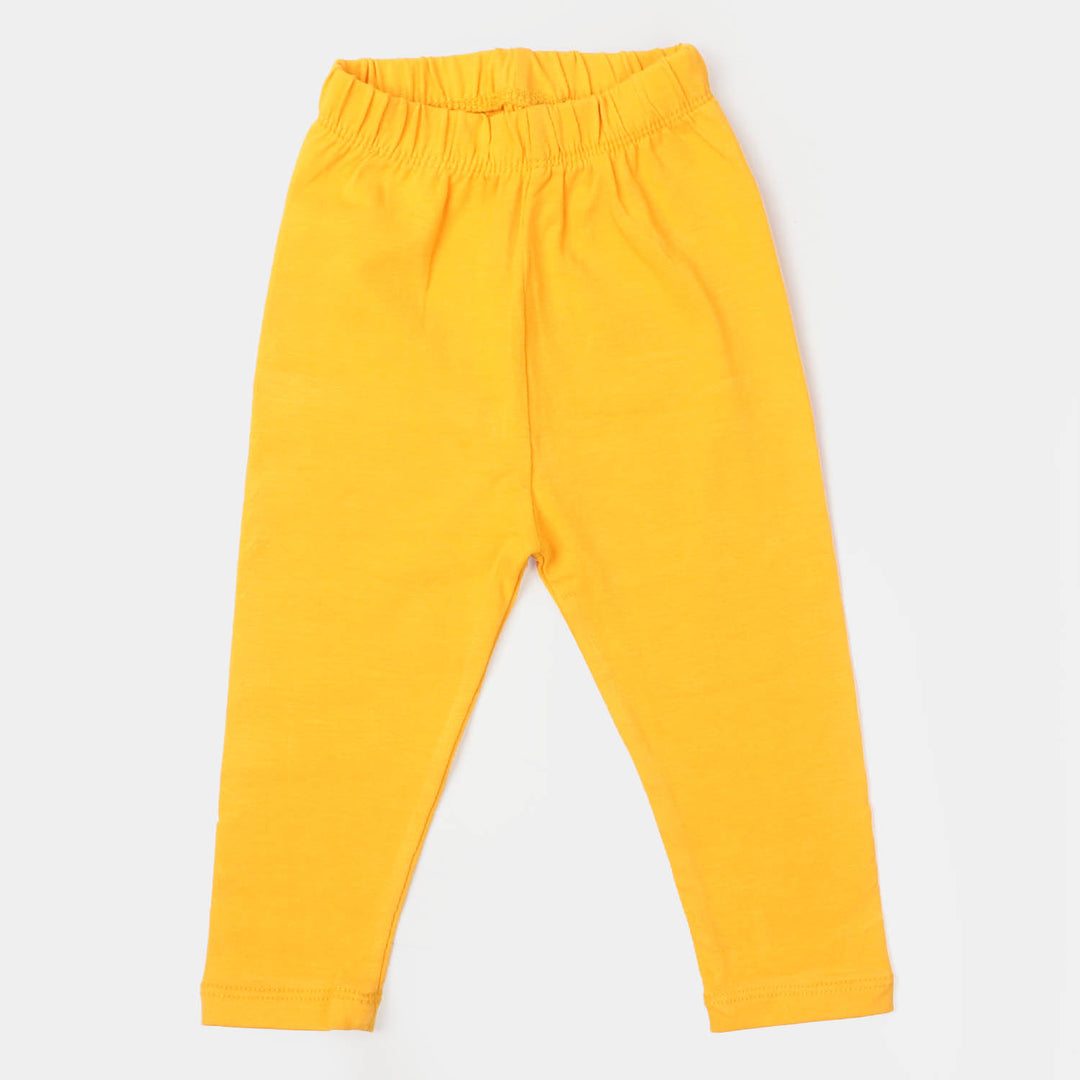 Infant Girls Jersey Plain Tights - Citrus