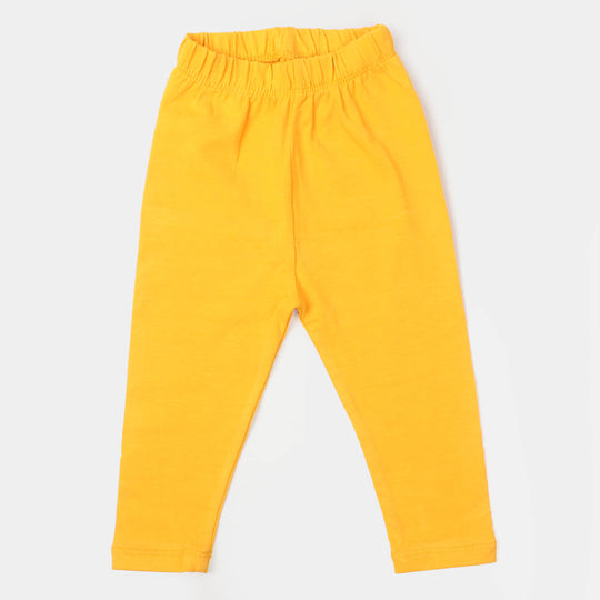 Infant Girls Jersey Plain Tights - Citrus