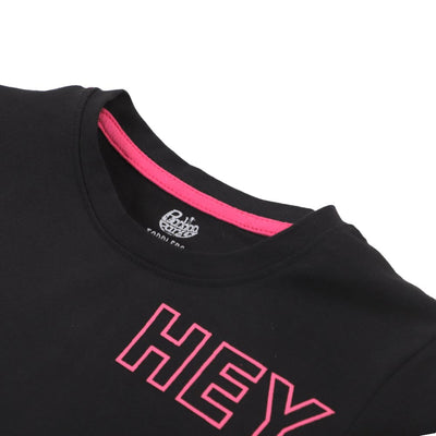 Girls T-Shirt Hey - BLACK