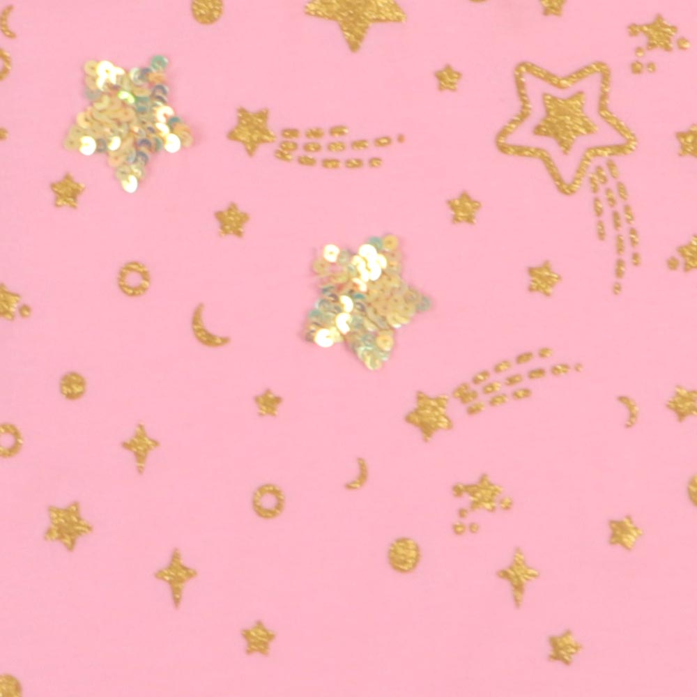 Girls T-Shirt H/S Stars - Pink A Boo