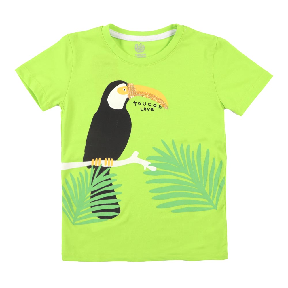 Girls T-Shirt H/S Toucan Love - Green