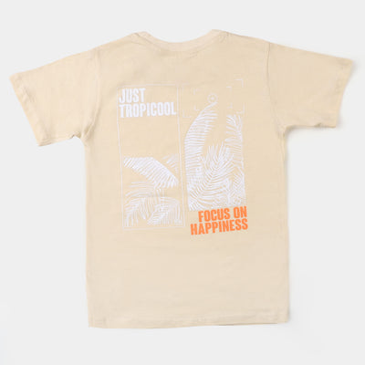 Boys T-Shirt Just Tropical - Wood Ash