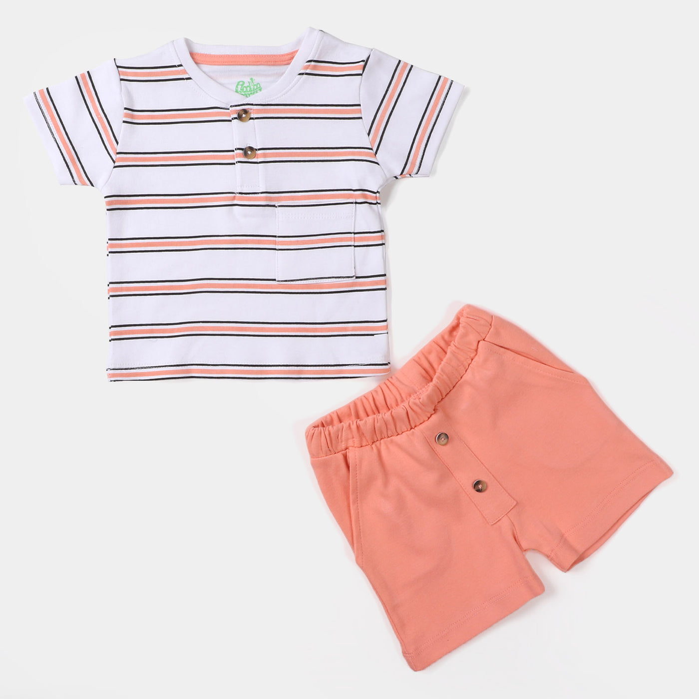 Infant Boys Set 2 PCs Stripe - Butter Cream