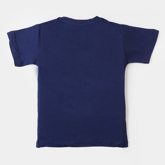 Boys T-Shirt Character Logo - Navy