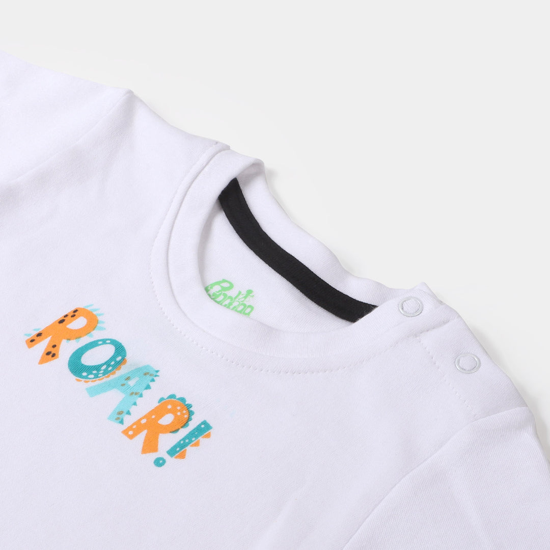 Infant Boys Set 2 Pcs Roar - White