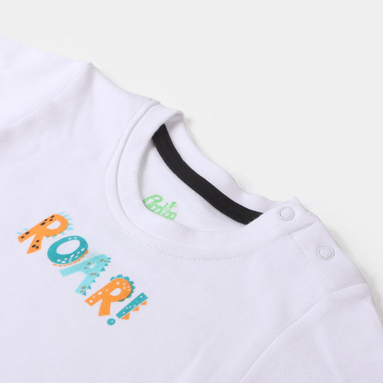 Infant Boys Set 2 Pcs Roar - White