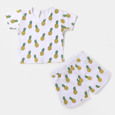 Infant Girls Set 2 Pcs Pineapple - White