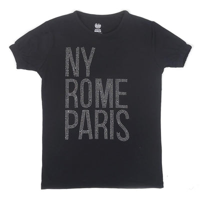 Girls T-Shirt Paris - Black