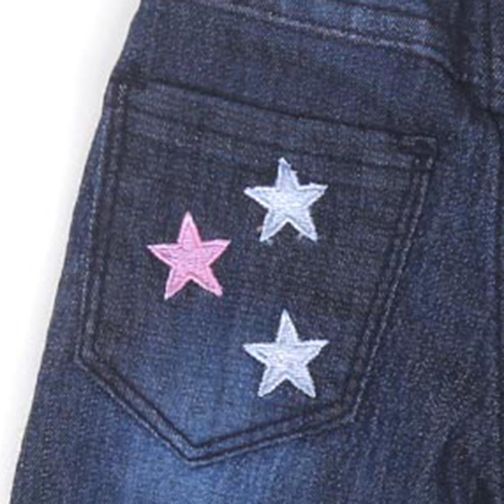 Infant Girls Pant Denim Stars Emb - Navy Blue