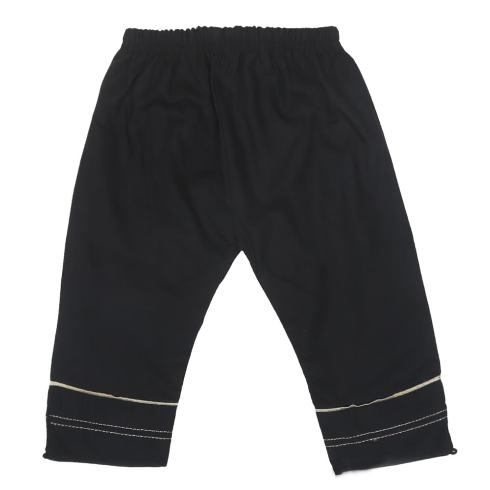 Infant Girls Trouser Pearl Button - Black